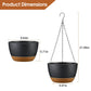 4Pcs 9.64In Diameter Hanging Planter