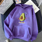 Hoodies Sporty Cartoon Avocado