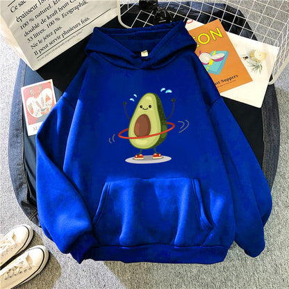 Hoodies Sporty Cartoon Avocado