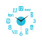 Creative English Numbers Living Room Background Decoration Wall Stickers Clocks